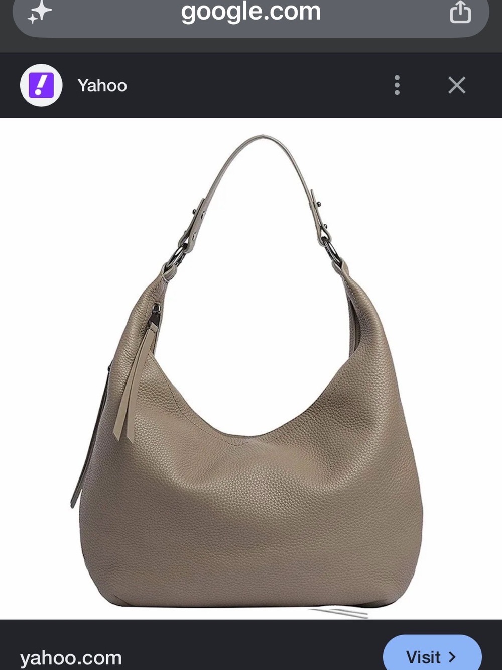 Rebecca Minkoff Taupe Leather Hobo Bag